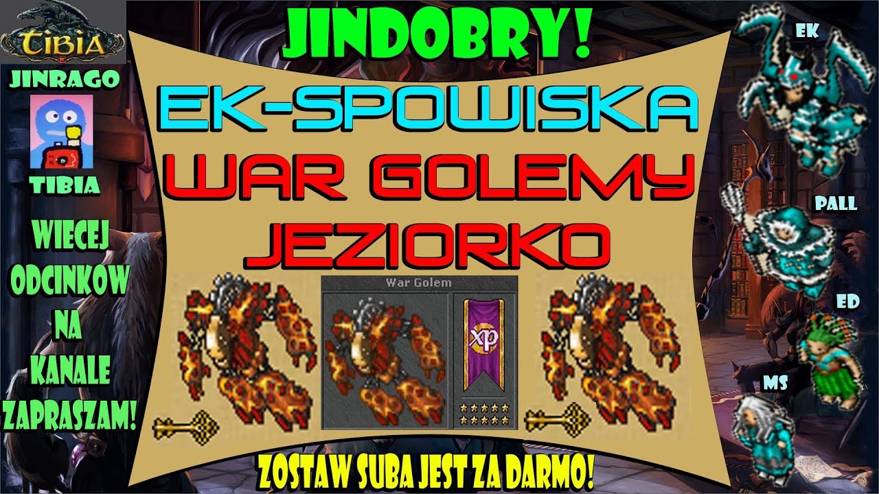 Tibia - War Golemy Jeziorko vs 126 EK-spowiska