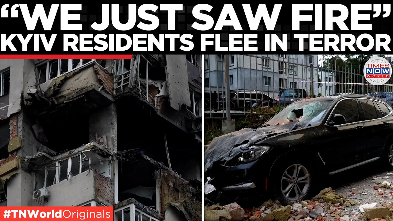 WATCH: Russia's Deadly Drone Attack on Kyiv Kills Two as Apartment Building Catches Fire