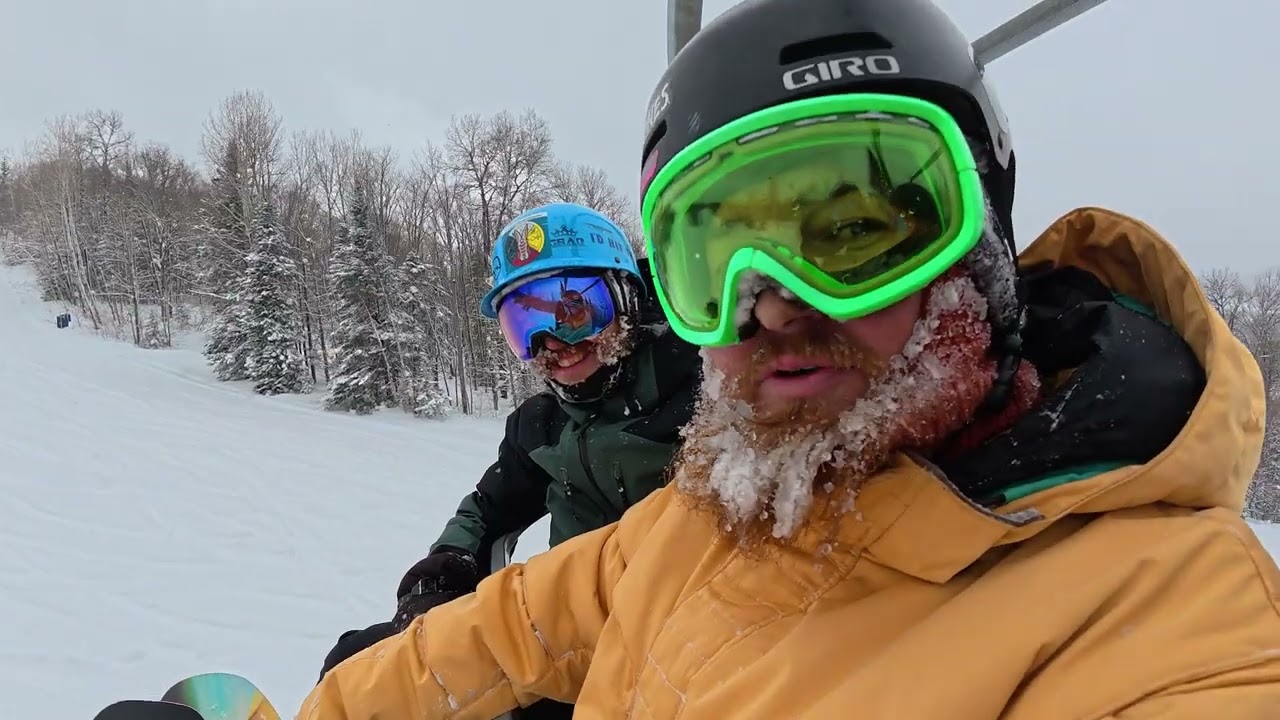 Best POW Day of 2025 - Snowboarding Vlog @ Searchmont Resort