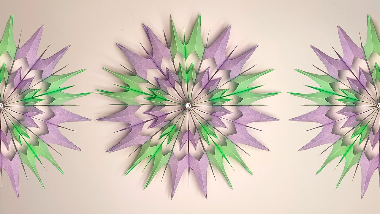 3D Paper Snowflake DIY | Christmas Home Decor