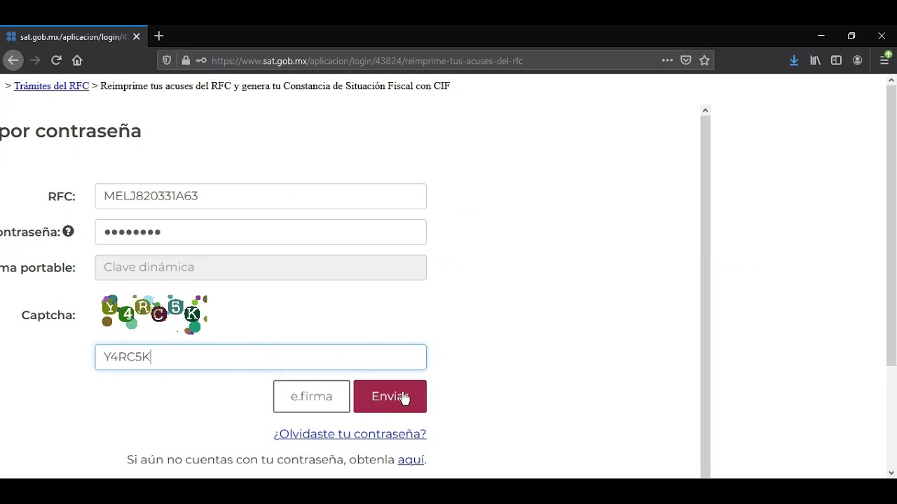 Descarga de acuses de movimientos al RFC