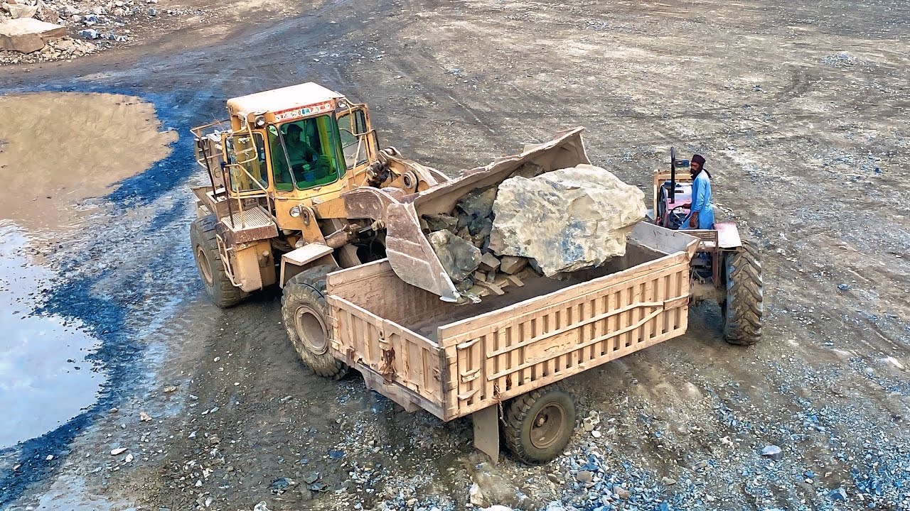 The loader was overloaded due to the stone being so large and successfully lifted the stoneOctober 
