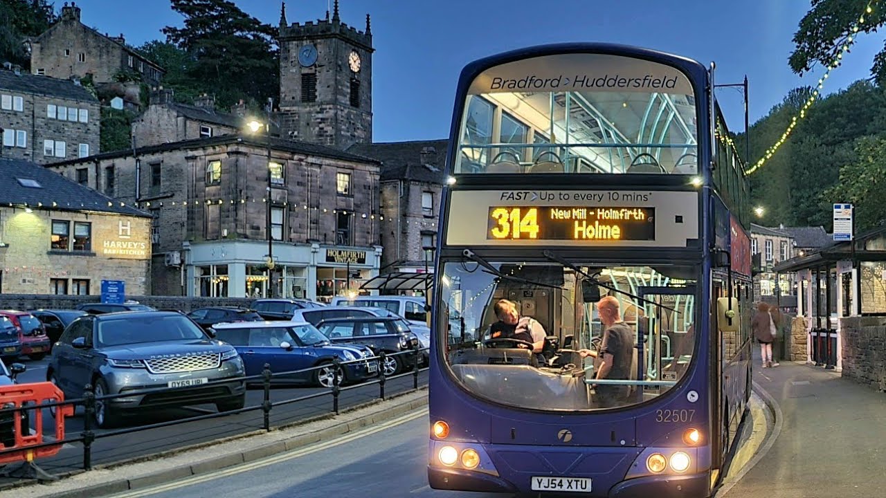Huddersfield to Holmfirth YJ54XTU 32507 Volvo B7TL Wright Eclipse Gemini First X63  branded on 314
