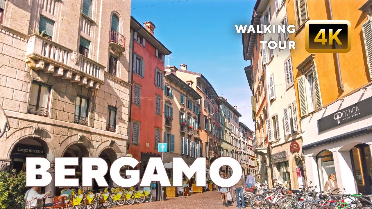 Bergamo, Italy – 4K walk in City Center
