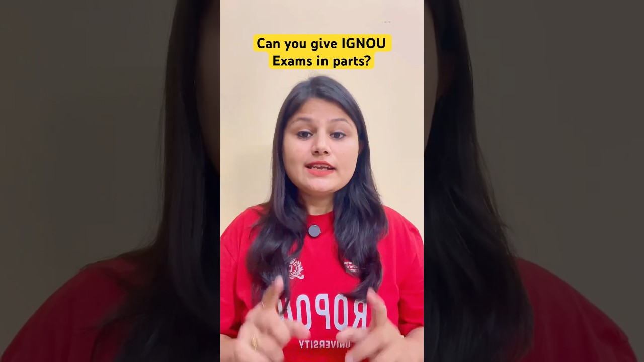 Can you give ignou exams in parts? #ignou #ignoumapc #ignouexams