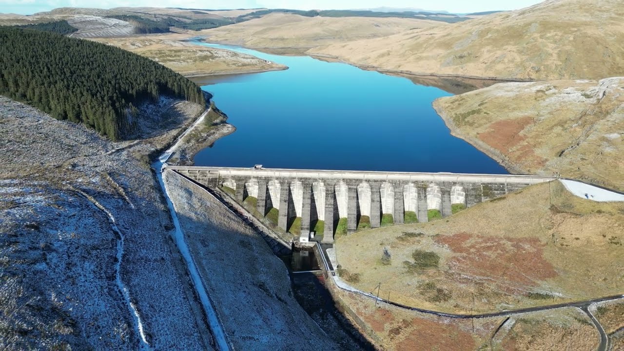 Stunning views of Nant-y-Moch Reservoir and surrounding area, Aberystwyth, Wales