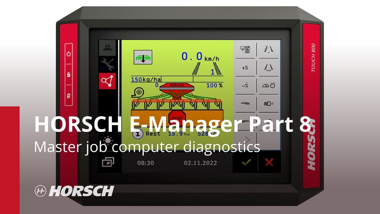 HORSCH E-Manager Teil 8: Diagnose Masterrechner DE