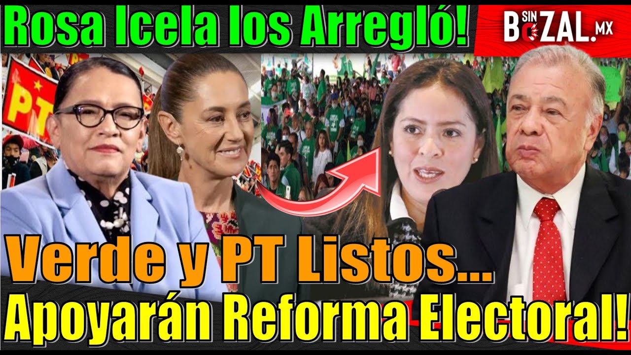 ROSA ICELA ARREGLA AL PT Y VERDE, APOYARÁN REFORMA ELECTORAL A PESAR DE MONREAL Y ADÁN AUGUSTO!