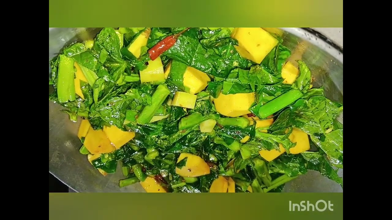 নিরামিষ ‌পুঁইশাক আর কুমড়োর ঘন্ট রেসিপি কোনো মশলা ছাড়াই।একদম অল্প খরচে ll  pui Shak kumra recipe ll