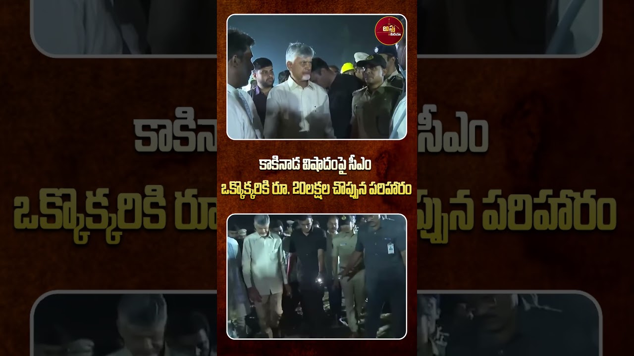#shorts|వేట్లపాలెంలో చంద్రబాబు |CM Chandrababu Naidu Visit Vetlapalem Fire Incident Spot | Kakinada