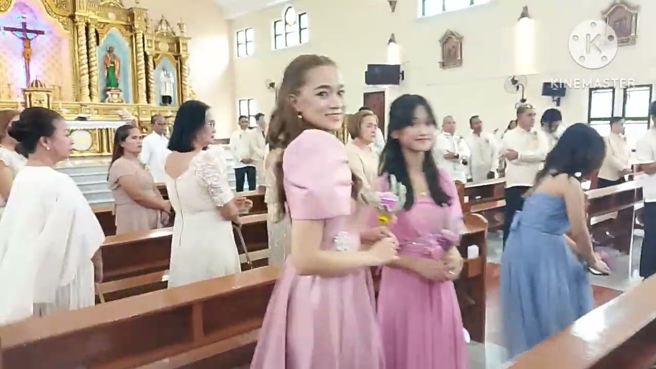 Jr and Lovely Wedding Vows Ceremony at Queen of All Saints Parish