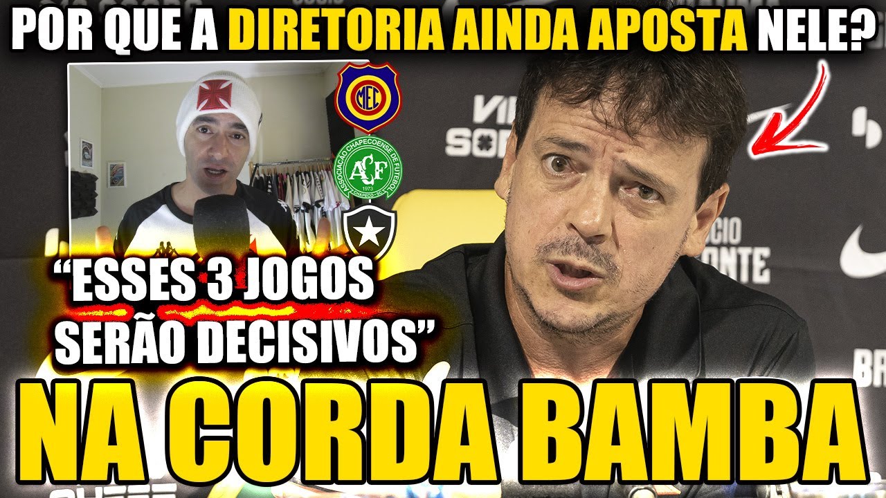 DINIZ TEM QUE CAIR? MINHA OPINIÃO SOBRE O CASO | ÚLTIMAS NOTÍCIAS DO VASCO