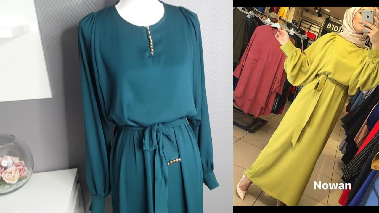 فصالة روب حجاب المشهورة على انستغرام روعة في الاناقة/جزء أول coudre robe longue élégante pour l'aid