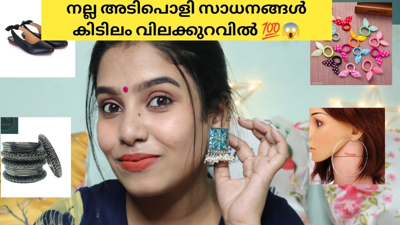girls must have items അടിപൊളി offer യിൽ / nose pins, hair clips, bellies, bangles, earrings etc....