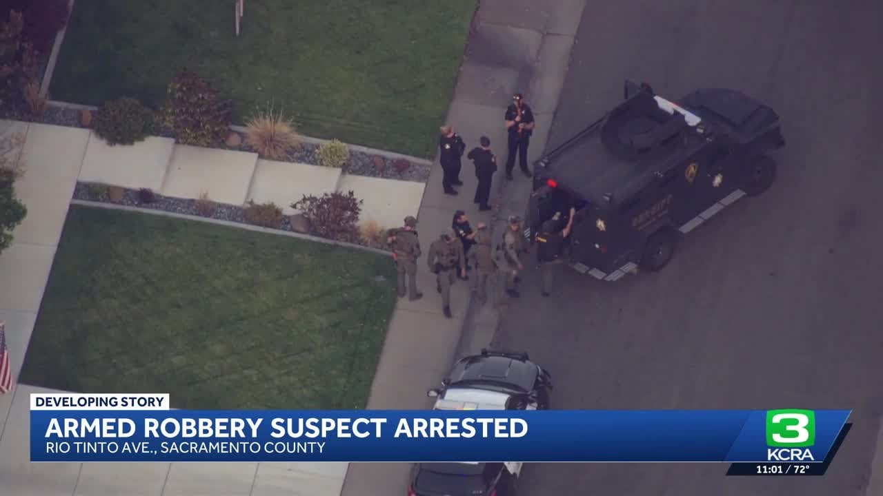 Armed Sacramento County robbery suspect found hiding under deck