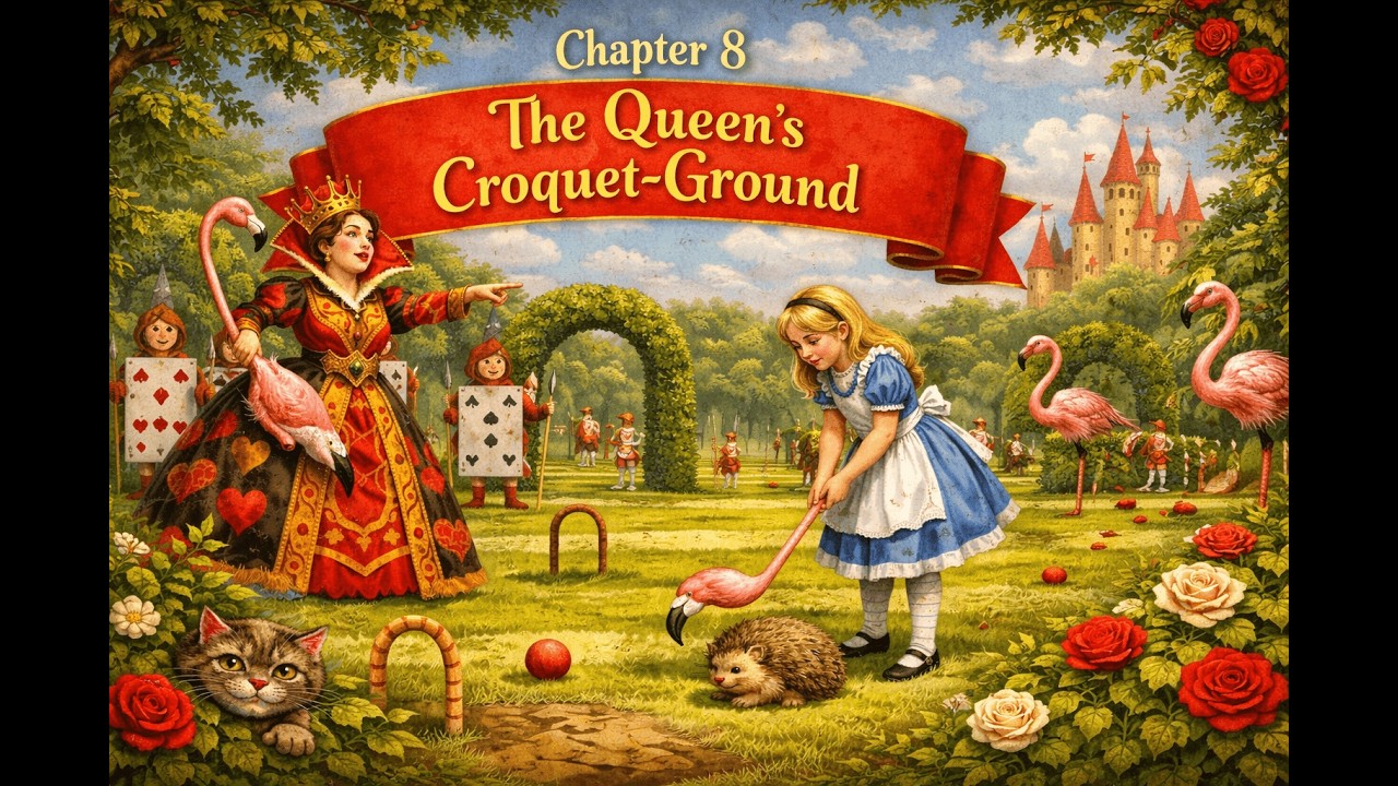 Alice in Wonderland Chapter 8 | The Queen’s Croquet Ground Explained (B1 Level English)