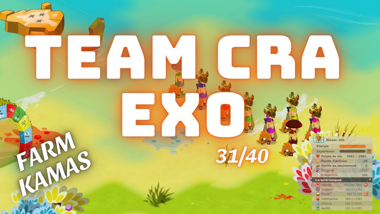 FARM KAMAS EN TEAM CRA EXO ET ANNONCE TEAM DE ZERO POUR DETRUIRE GROBE ET BOSS THL SUR DOFUS RETRO