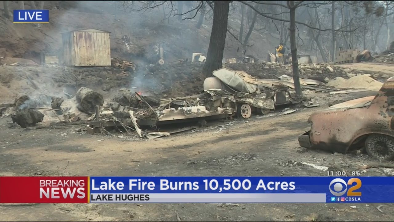 10,500-Acre Lake Fire Continues to Rage Near Lake Hughes Thursday, Evacuations Remain In Place