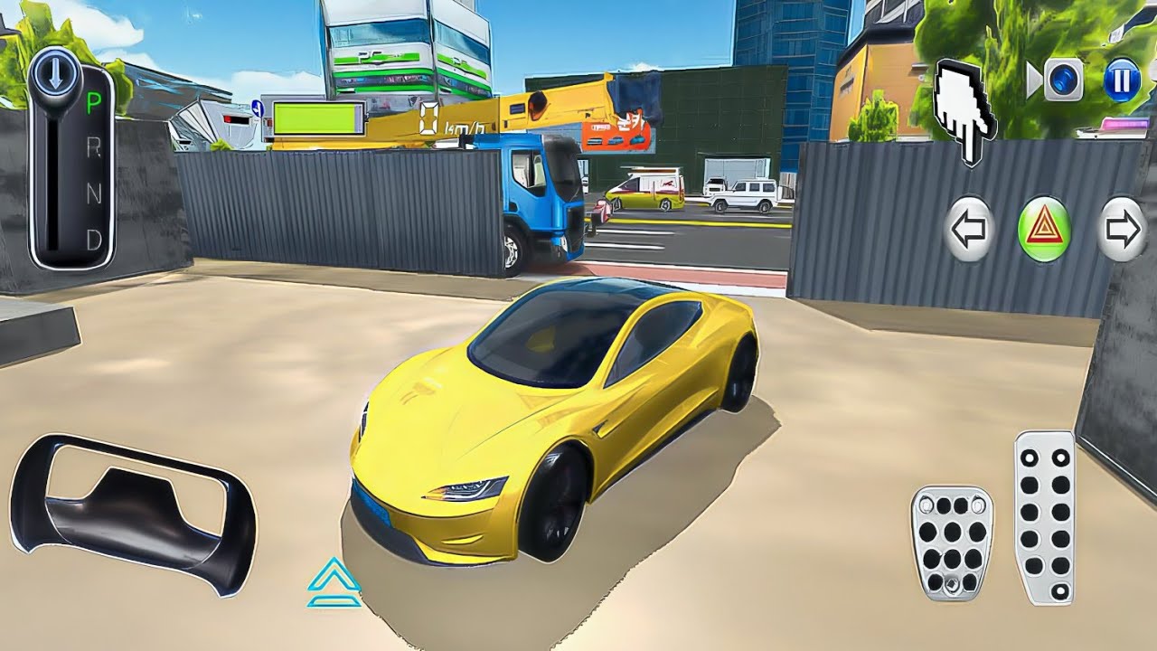 New Golden Colour Cars 🚗✨ Construction Side Parking | 3D Driving Class 2026 | Android Gameplay
