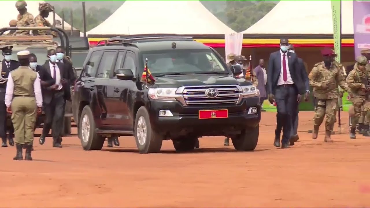 How H:E Yoweri Museveni and security arrived for Tarehe Sita 2025 in Masaka City