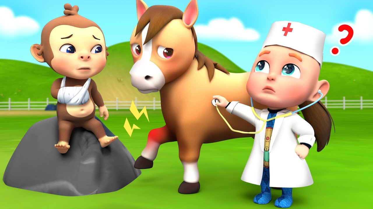 Boo Boo Farm Animals - Baby Doctor Checkup Song | Nursery Rhymes & Kids Song