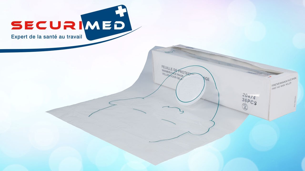 Feuilles de protection visage mannequin de formation - Securimed