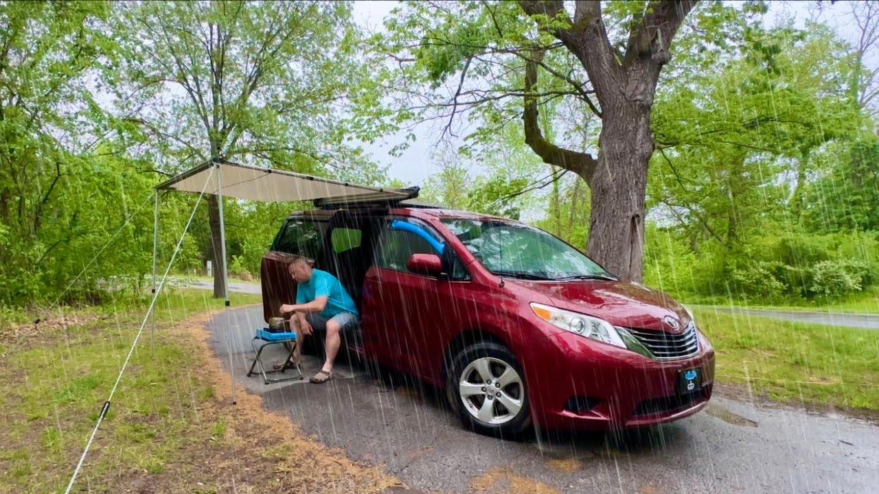 I Camped In My Minivan During A Rainstorm