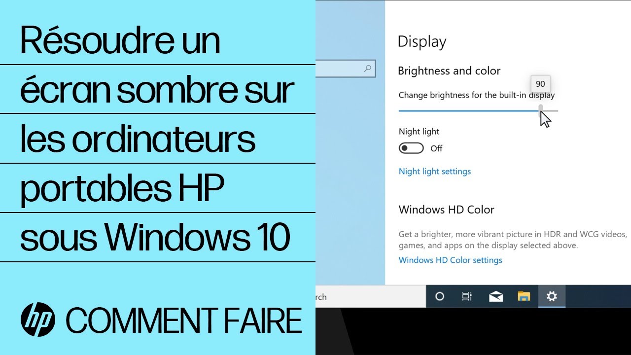 Résoudre un écran sombre sur les ordinateurs portables HP sous Windows 10 | Ordinateurs HP | HP