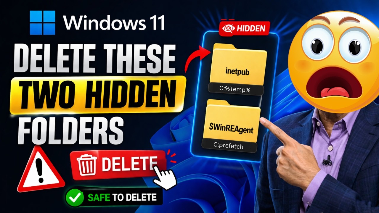 Delete These Hidden Folders From Windows to FREE UP Storage