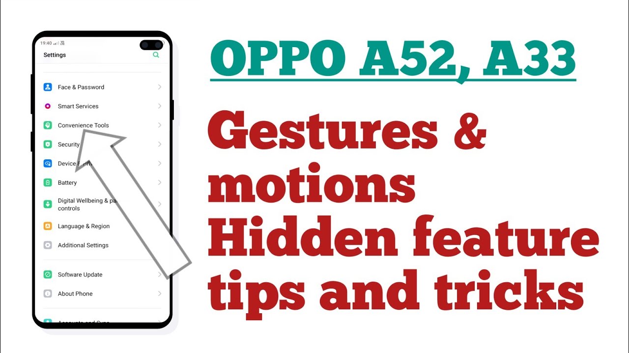 OPPO A52, A33 ! Gestures and motions Hidden features tips and tricks