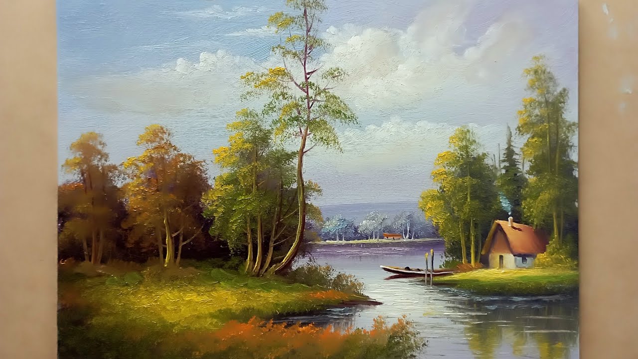 تعليم اساسيات الرسم 1(شرح تفصيلي بالالوان الزيتيه):🌺 Teaching the basics of oil painting