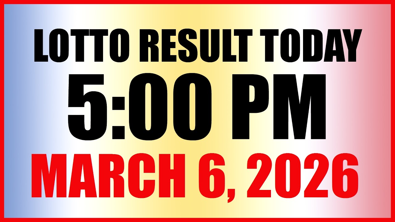 Lotto Result Today 5pm Draw March 6, 2026 Swertres EZ2 PCSO