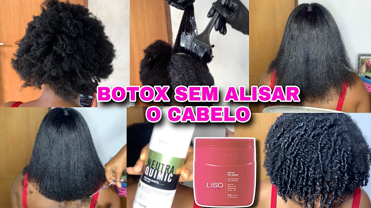 COMO SOLTAR OS CACHOS e REDUZIR VOLUME do CABELO CRESPO | Botox NUANCE Liso Perfeito