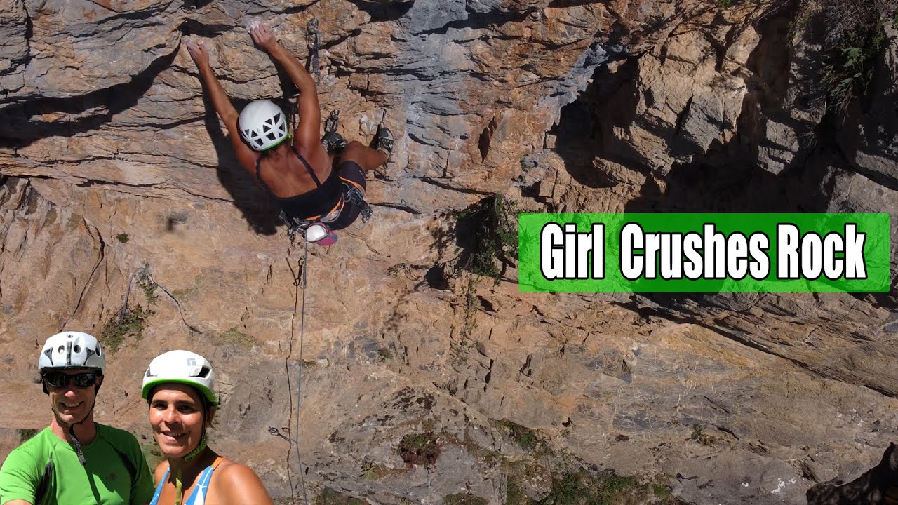 Small Woman Climbing in Les Ayes | Bouchier | Simoust | France | 4K