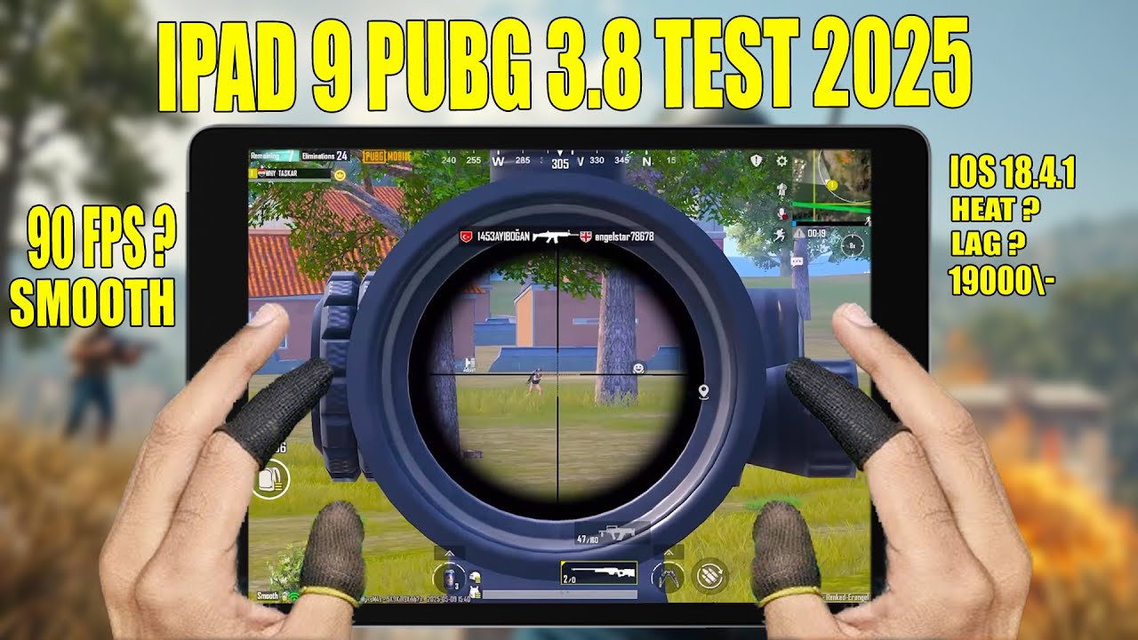 IPAD 9 PUBG 3.8 TEST 2025 SMOOTH 90FPS ? | IPAD 9 IOS 18.4.1 PUBG TEST STEAMPUNK FRONTIER 3.8
