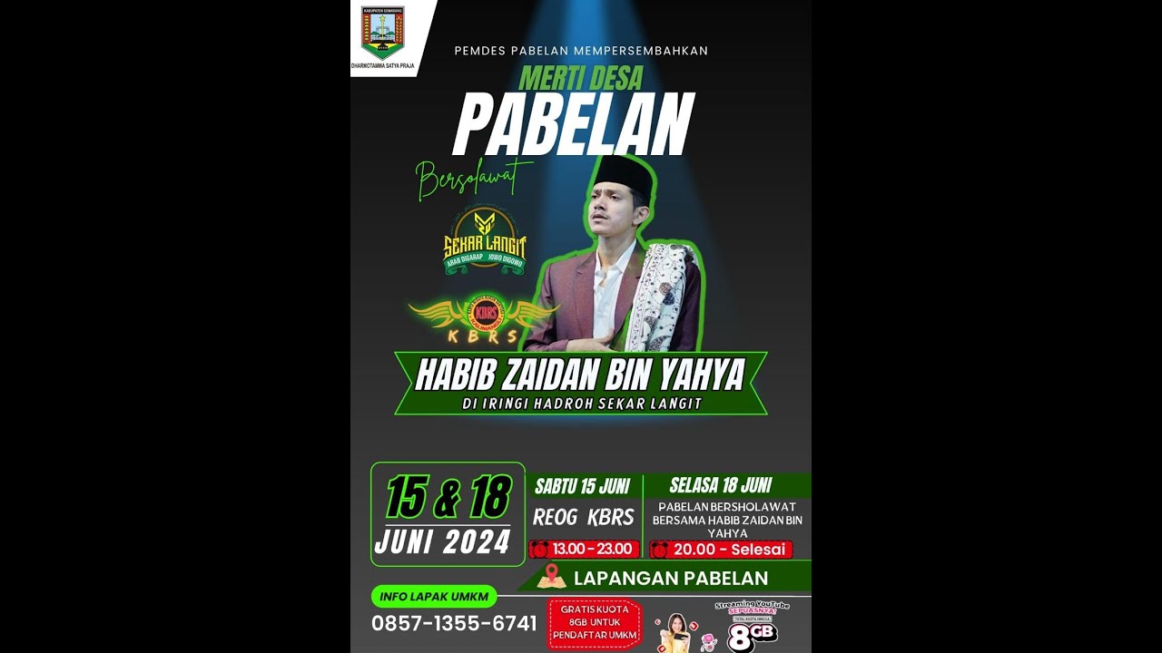 PABELAN BERSHOLAWAT BERSAMA HABIB ZAIDAN BIN HAIDAR BIN UMAR BIN YAHYA