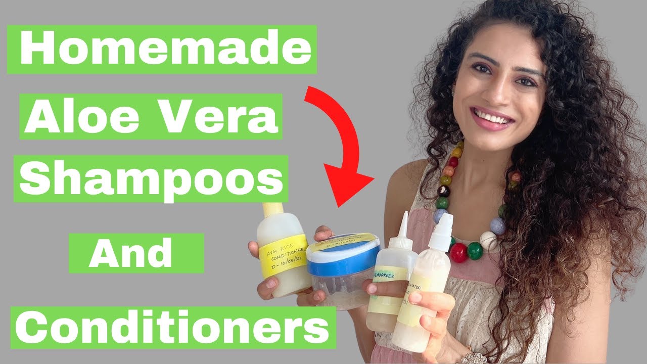 How to Make Aloe Vera Gel Shampoo & Conditioner | For Dry Frizzy Hair | DIY Daily Use Shampoo