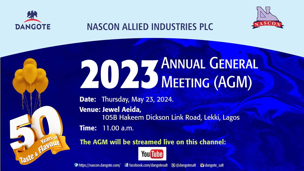 2023 Annual General Meeting (“AGM”) of NASCON Allied Industries Plc