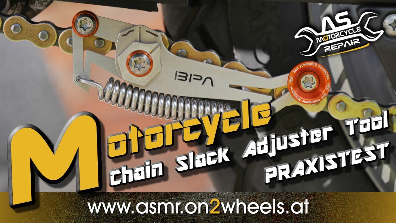 ➤ MOTORCYCLE CHAIN SLACK ADJUSTER - PRAXISTEST Kettenspannung einfach gemacht