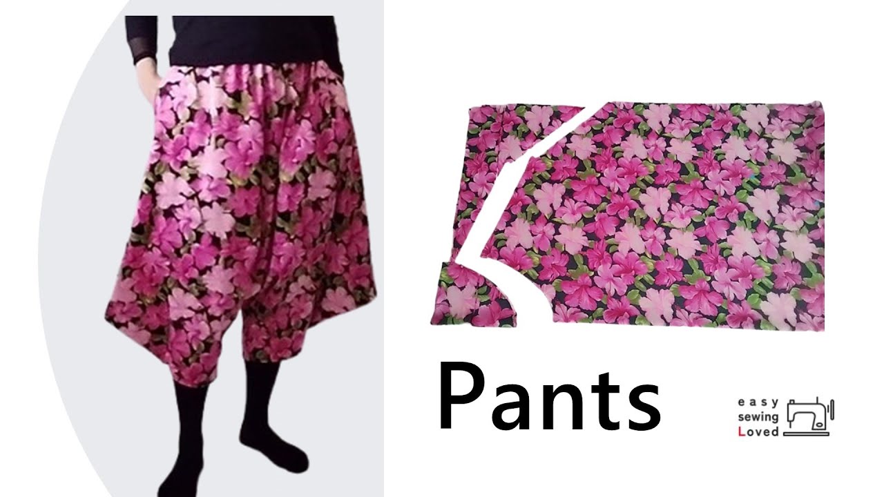 🌺Вам не обязательно быть портным, быстрый и простой пошив брюк с карманами [Цветочные брюки]