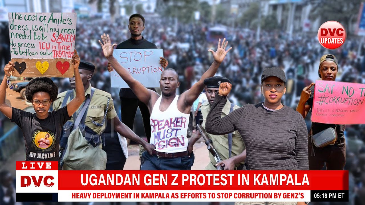 Ugandan Gen Z Protest in Kampala To March To Parliament Against Corruption Compilation