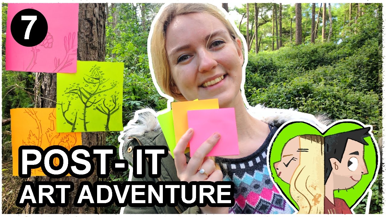 We Made Art on Post-It Notes in a Forest?! 🌲📒