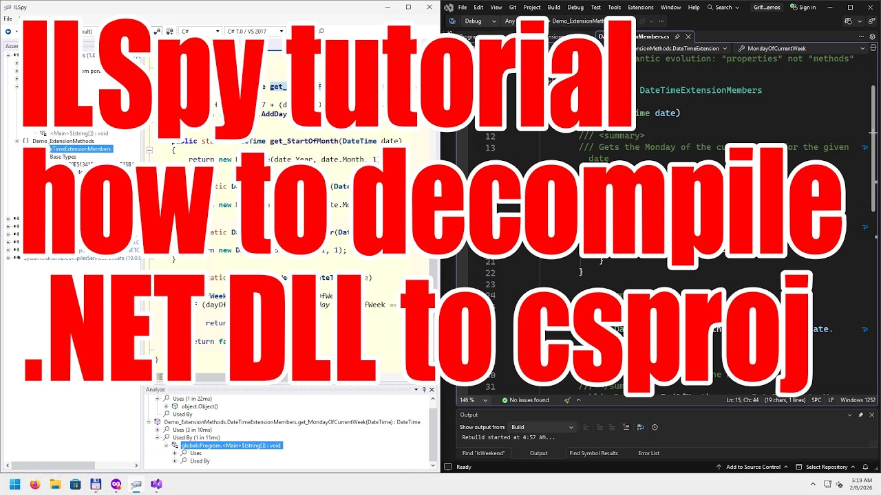 ILSpy tutorial - how to decompile a .NET DLL to a csproj project - February 2028 - 64841ca8