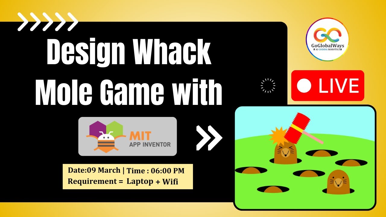 Building a Whack-a-Mole Game with MIT App Inventor | Live Tutorial