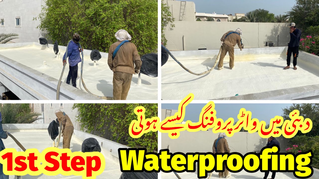 Waterproofing Work Dubai Villa/Roof Water Proof Dubai/Waterproof Process Dubai/How to Apply PU Foam