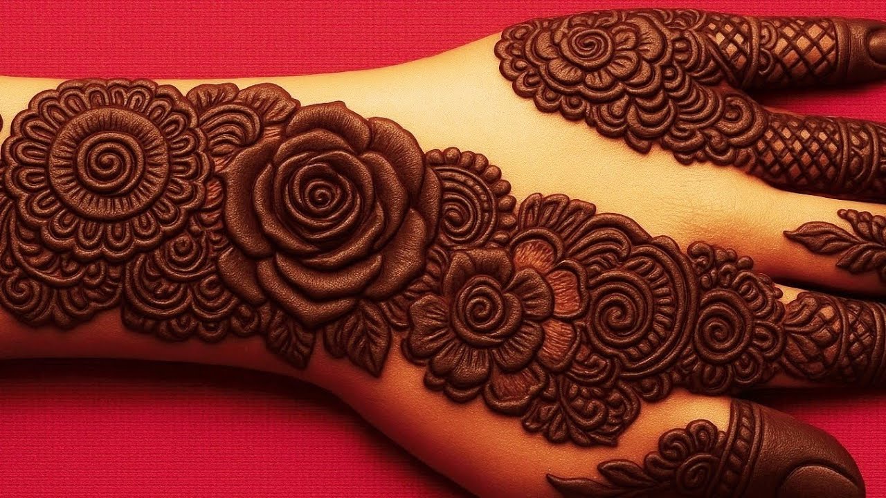 Beautiful Floral Gulf Style Mehndi Design 2025 |Easy Full Hand Mehndi Tutorial 