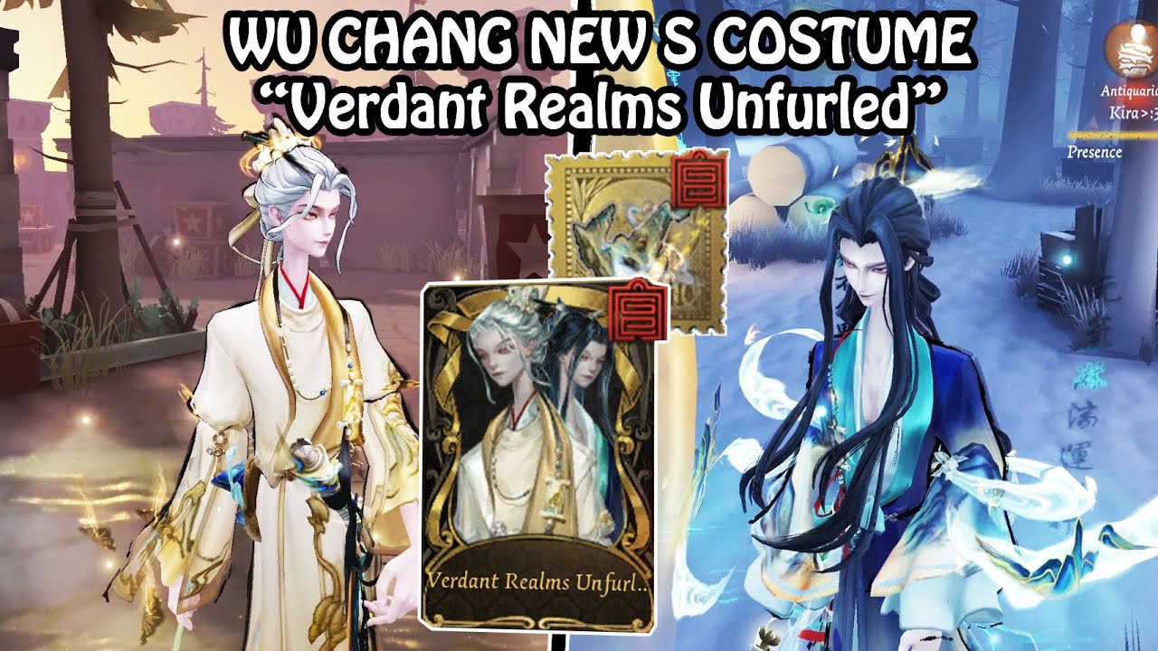 Wu Chang new S costume "Verdant Realms Unfurled" gameplay - (Identity v) 