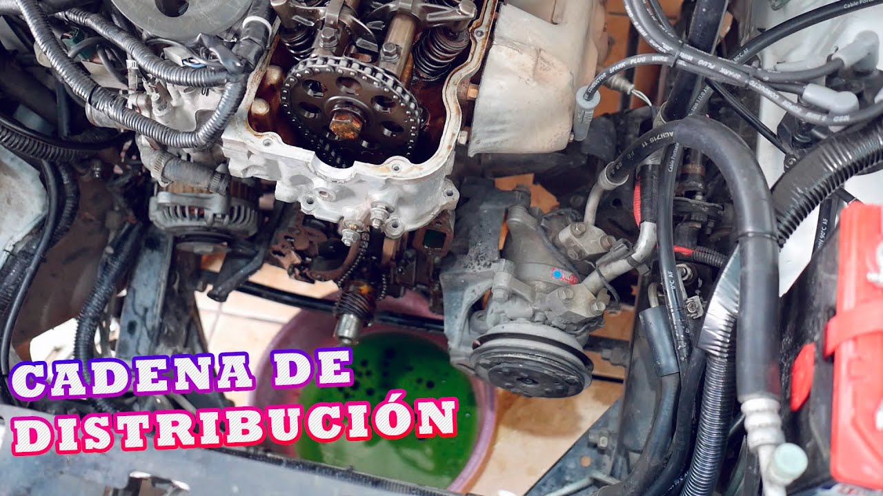 Cómo cambiar cadena de distribución en motor 2.4 de 12 válvulas camioneta nissan