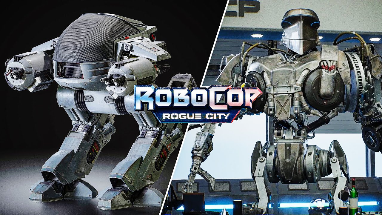 RoboCop: Rogue City All Boss Fights - ED-209 & Final Boss Battle The Old Man (RoboCop 2) [4K 60FPS]
