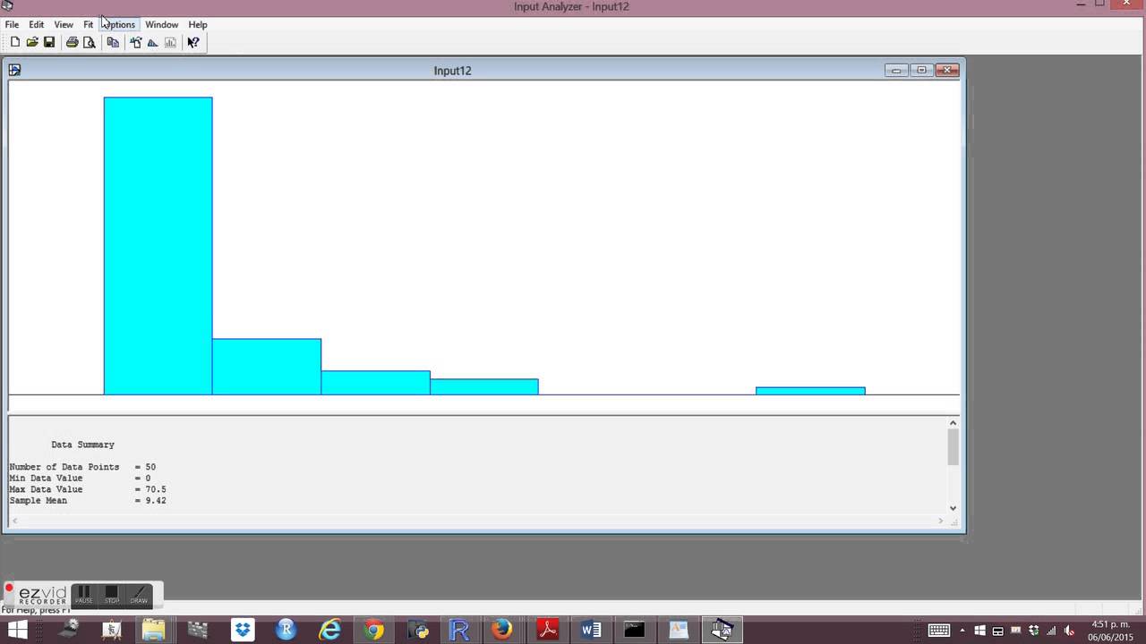 Uso del Input Analyzer de Arena